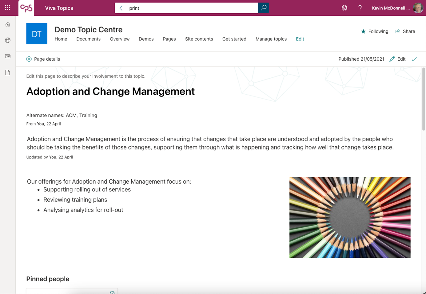 Managing change